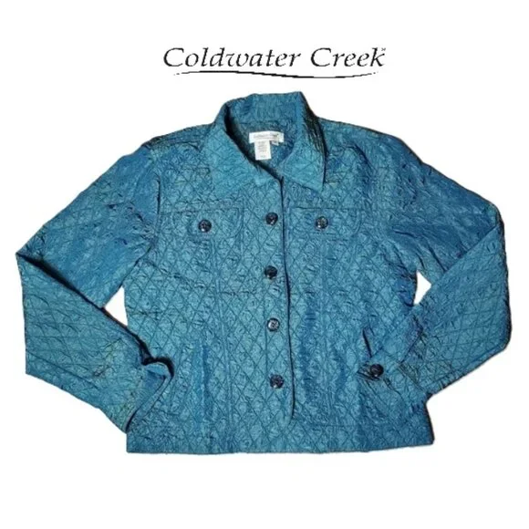 Coldwater Creek Crinkle Diamond Quilted Jacket - Picture 5 of 16